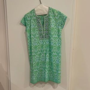 Bella Tu Tunic Dress with Beaded Neck Detail